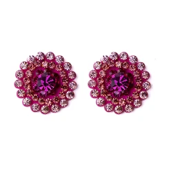 Brinco flor rosa