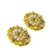 Brinco de flor com pérolas