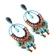 Brinco argola dupla com miçangas