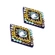 Brinco perla triangular com strass e cristais – base preta