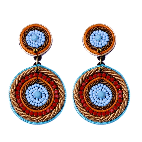 Brinco circulo dublo estilo africano