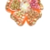 Brinco de flor com strass coloridos