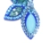Brinco folha com strass e cristais