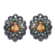 Brinco obal com strass coloridos