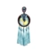 Binco maxi com tassel longo e bordados de seda e miçangas feminino luxuoso