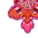 Brinco maxi pink e laranja com pedrarias e bordado em fios feminino luxo