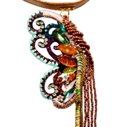 Conjunto colar borboleta colorida feminino moderno e delicado