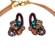 Conjunto colar borboleta colorida feminino moderno e delicado