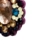 Anel oval com cristal rosé e pedrarias multicoloridas feminino elegante
