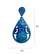 Brinco gota azul turquesa com strass– luxuoso, moderno e chique