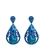 Brinco gota azul turquesa com strass– luxuoso, moderno e chique