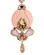 Brinco nude rosé com strass e gota de cristal – feminino, moderno e elegante