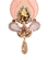 Brinco nude rosé com strass e gota de cristal – feminino, moderno e elegante