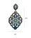 Brinco flor azul com pedrarias e strass colorido – feminino, moderno e elegante