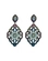 Brinco flor azul com pedrarias e strass colorido – feminino, moderno e elegante