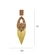 Maxi brinco dourado com cristais champagne e franjas longas