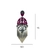 Brinco longo pink com franjas e strass grafite luxuoso para festas