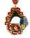 Brinco bordado floral colorido com strass laranja artesanal luxuoso