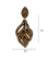 Brinco feminino com strass e cristais delicados design vazado luxuoso