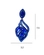 Brinco feminino com strass e cristais delicados design vazado luxuoso