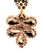 Brinco de cristal rosé com strass brilhante, elegante e sofisticado