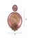 Brinco chique rosa com strass e bordado dourado, elegante para presente
