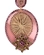 Brinco chique rosa com strass e bordado dourado, elegante para presente