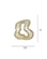 Brinco dourado orgânico com strass, design moderno e acabamento luxuoso