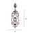 Brinco feminino longo com strass coral, pedraria brilhante e estilo luxuoso