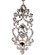 Brinco feminino longo com strass coral, pedraria brilhante e estilo luxuoso