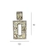Brinco retangular branco com cristais e strass luxuoso ideal para presente
