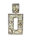 Brinco retangular branco com cristais e strass luxuoso ideal para presente